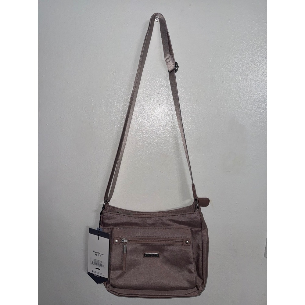 Baggallini Uptown Bagg with RFID Wristlet Mauve Crossbody Bag UPB287B1069 NWT